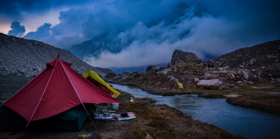 camp during rains